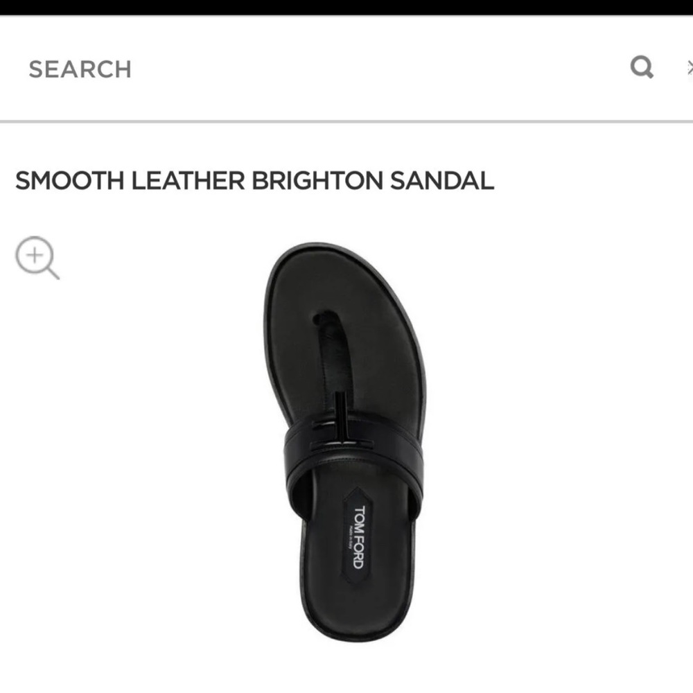 TOM FORD SMOOTH LEATHER BRIGHTON SANDALS - Picture 3 of 8